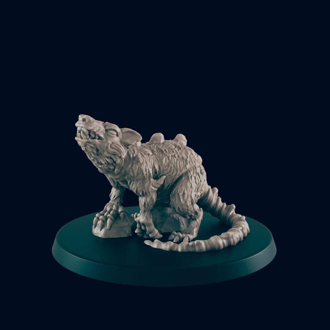 Giant Rat - Ec3d | 28mm and 32mm | Wargaming | DnD | Tabletop Roleplaying