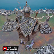 Baba Yagas Cottage. Shadowfey Wilds, 15mm, 28mm, 32mm - Printable Scenery | 28mm and 32mm | Wargaming | DnD | Tabletop Roleplaying