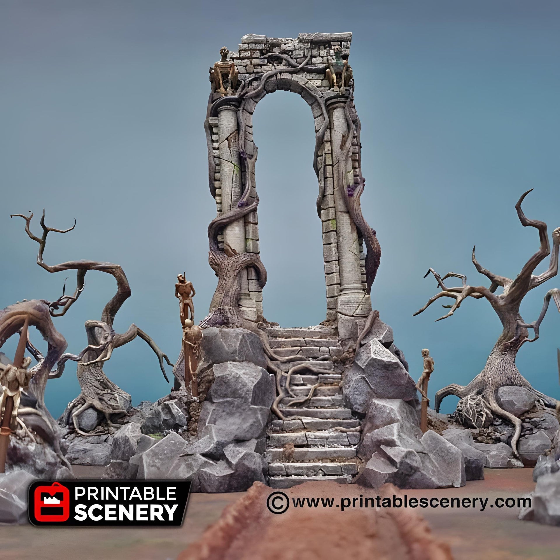 Shadows Gate. Shadowfey Wilds, 15mm, 28mm, 32mm - Printable Scenery | 28mm and 32mm | Wargaming | DnD | Tabletop Roleplaying
