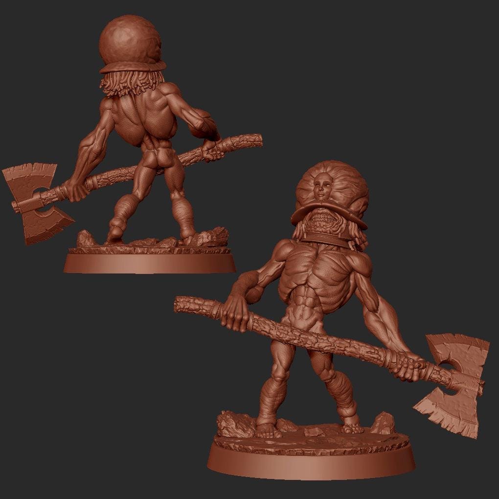 Offspring, Demonic Warriors - Goetia Miniatures | Imp Demon | 28mm and 32mm | Wargaming | DnD | Tabletop Roleplaying