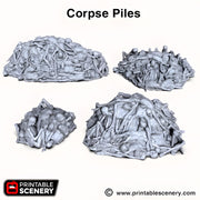 Corpse Piles. Shadowfey Wilds, 15mm, 28mm, 32mm - Printable Scenery | 28mm and 32mm | Wargaming | DnD | Tabletop Roleplaying