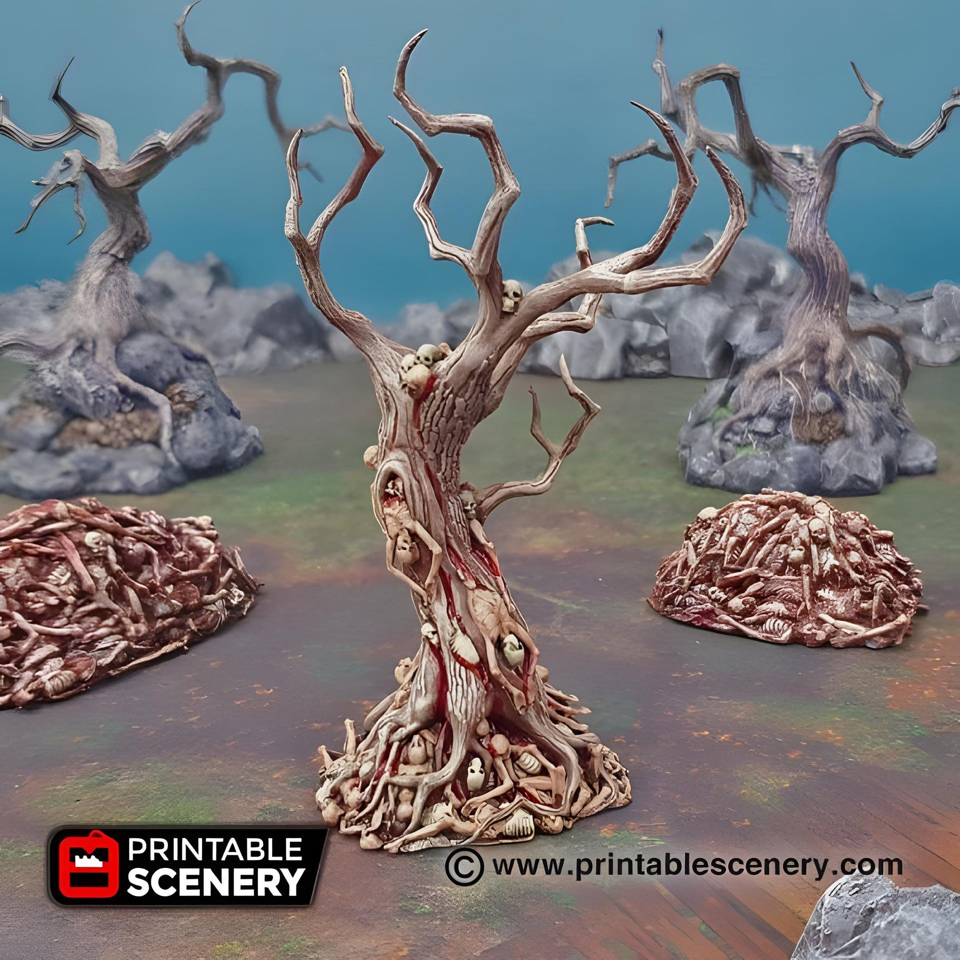 Blood Trees. Shadowfey Wilds, 15mm, 28mm, 32mm - Printable Scenery | 28mm and 32mm | Wargaming | DnD | Tabletop Roleplaying