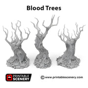 Blood Trees. Shadowfey Wilds, 15mm, 28mm, 32mm - Printable Scenery | 28mm and 32mm | Wargaming | DnD | Tabletop Roleplaying