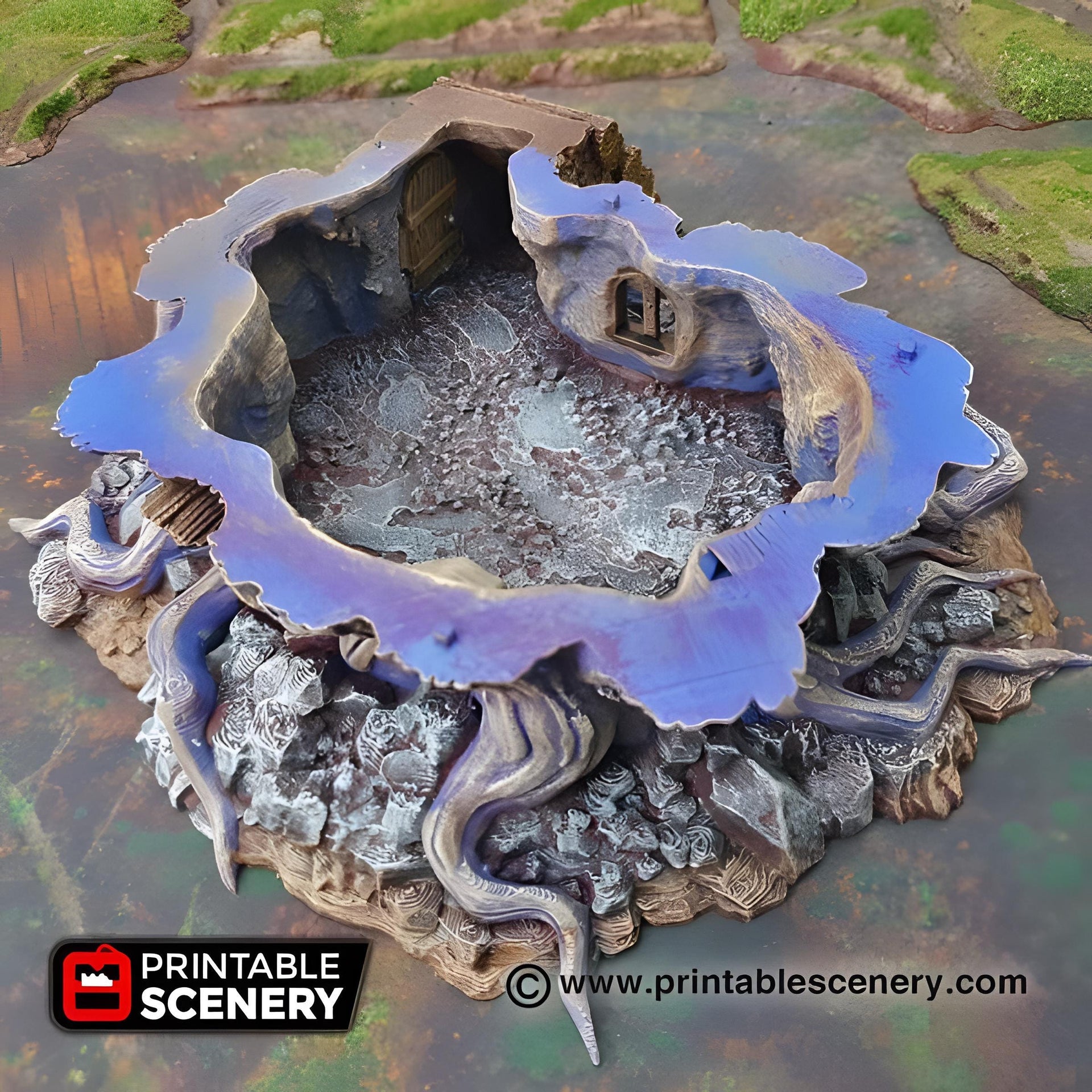 Feywild Cabin. Shadowfey Wilds, 15mm, 28mm, 32mm - Printable Scenery | 28mm and 32mm | Wargaming | DnD | Tabletop Roleplaying