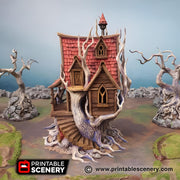 Feywild Bower. Shadowfey Wilds, 15mm, 28mm, 32mm - Printable Scenery | 28mm and 32mm | Wargaming | DnD | Tabletop Roleplaying