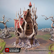 Feywild Bower. Shadowfey Wilds, 15mm, 28mm, 32mm - Printable Scenery | 28mm and 32mm | Wargaming | DnD | Tabletop Roleplaying