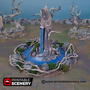 Feywood Shrine. Shadowfey Wilds, 15mm, 28mm, 32mm - Printable Scenery | 28mm and 32mm | Wargaming | DnD | Tabletop Roleplaying