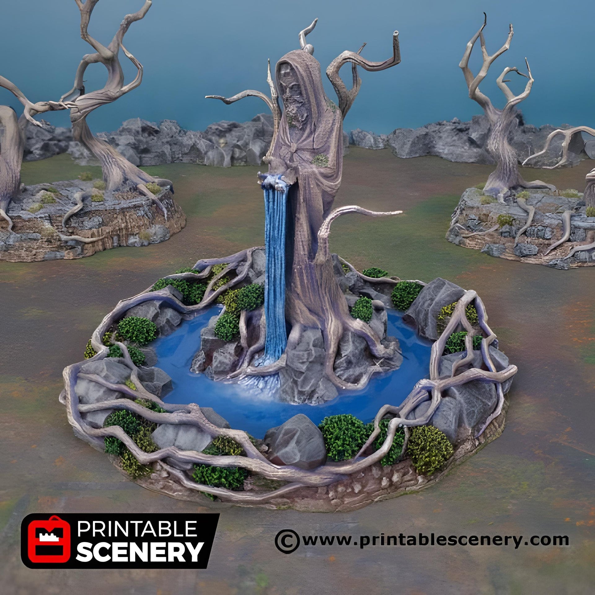 Feywood Shrine. Shadowfey Wilds, 15mm, 28mm, 32mm - Printable Scenery | 28mm and 32mm | Wargaming | DnD | Tabletop Roleplaying