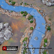 Wild River. Shadowfey Wilds, 15mm, 28mm, 32mm - Printable Scenery | 28mm and 32mm | Wargaming | DnD | Tabletop Roleplaying