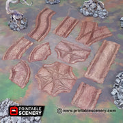 Forest Cart Tracks. Shadowfey Wilds, 15mm, 28mm, 32mm - Printable Scenery | 28mm and 32mm | Wargaming | DnD | Tabletop Roleplaying