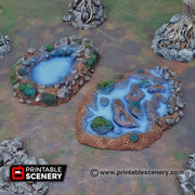 Fey Marshes. Shadowfey Wilds, 15mm, 28mm, 32mm - Printable Scenery | 28mm and 32mm | Wargaming | DnD | Tabletop Roleplaying