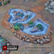 Fey Marshes. Shadowfey Wilds, 15mm, 28mm, 32mm - Printable Scenery | 28mm and 32mm | Wargaming | DnD | Tabletop Roleplaying