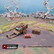 Travellers Camp 2. Shadowfey Wilds, 15mm, 28mm, 32mm - Printable Scenery | 28mm and 32mm | Wargaming | DnD | Tabletop Roleplaying