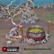 Hags Cauldron. Shadowfey Wilds, 15mm, 28mm, 32mm - Printable Scenery | 28mm and 32mm | Wargaming | DnD | Tabletop Roleplaying
