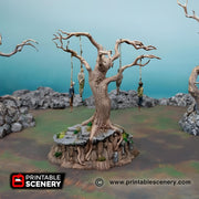 Hangman Tree. Shadowfey Wilds, 15mm, 28mm, 32mm - Printable Scenery | 28mm and 32mm | Wargaming | DnD | Tabletop Roleplaying