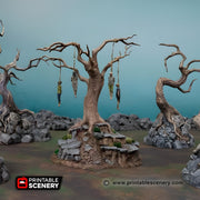 Hangman Tree. Shadowfey Wilds, 15mm, 28mm, 32mm - Printable Scenery | 28mm and 32mm | Wargaming | DnD | Tabletop Roleplaying