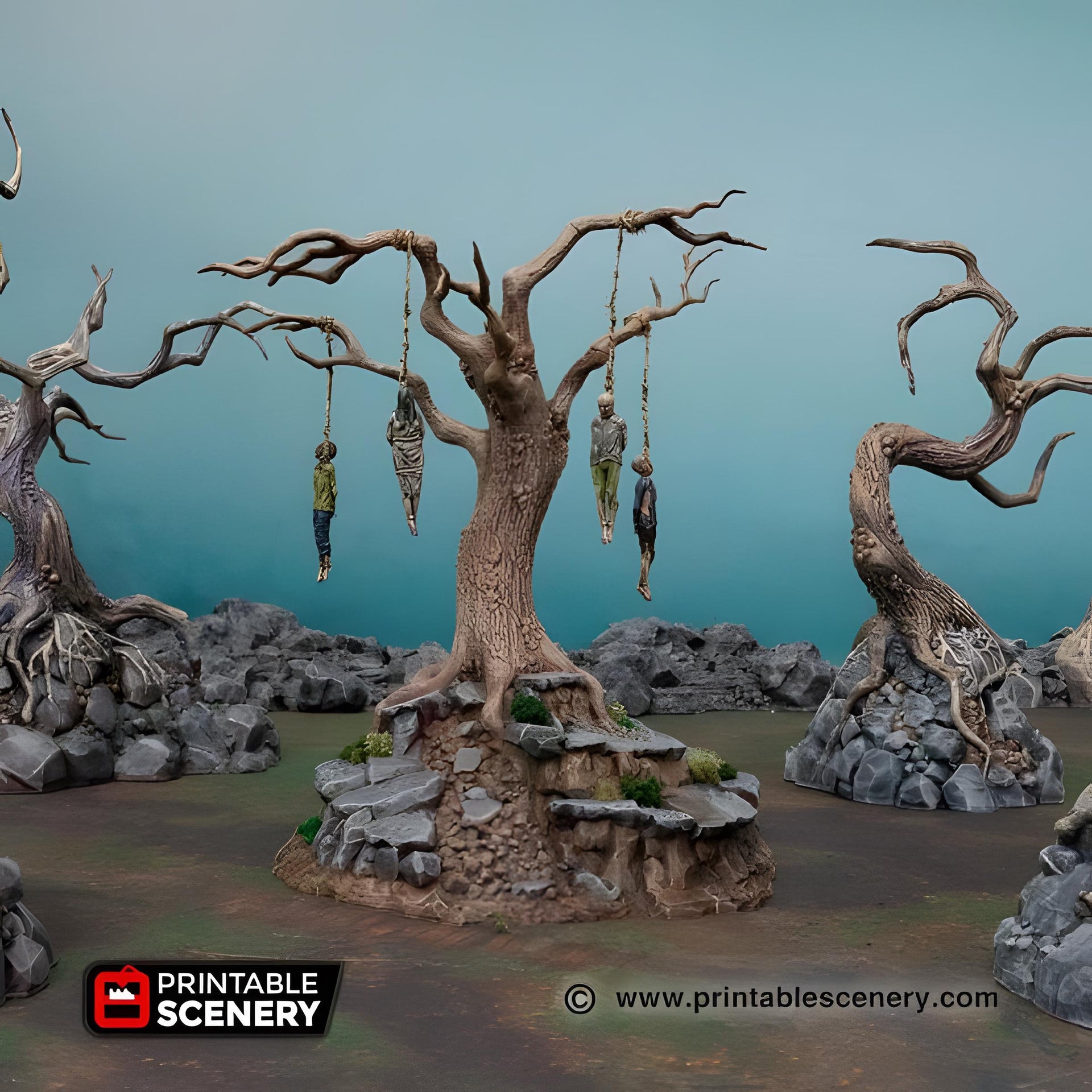 Hangman Tree. Shadowfey Wilds, 15mm, 28mm, 32mm - Printable Scenery | 28mm and 32mm | Wargaming | DnD | Tabletop Roleplaying