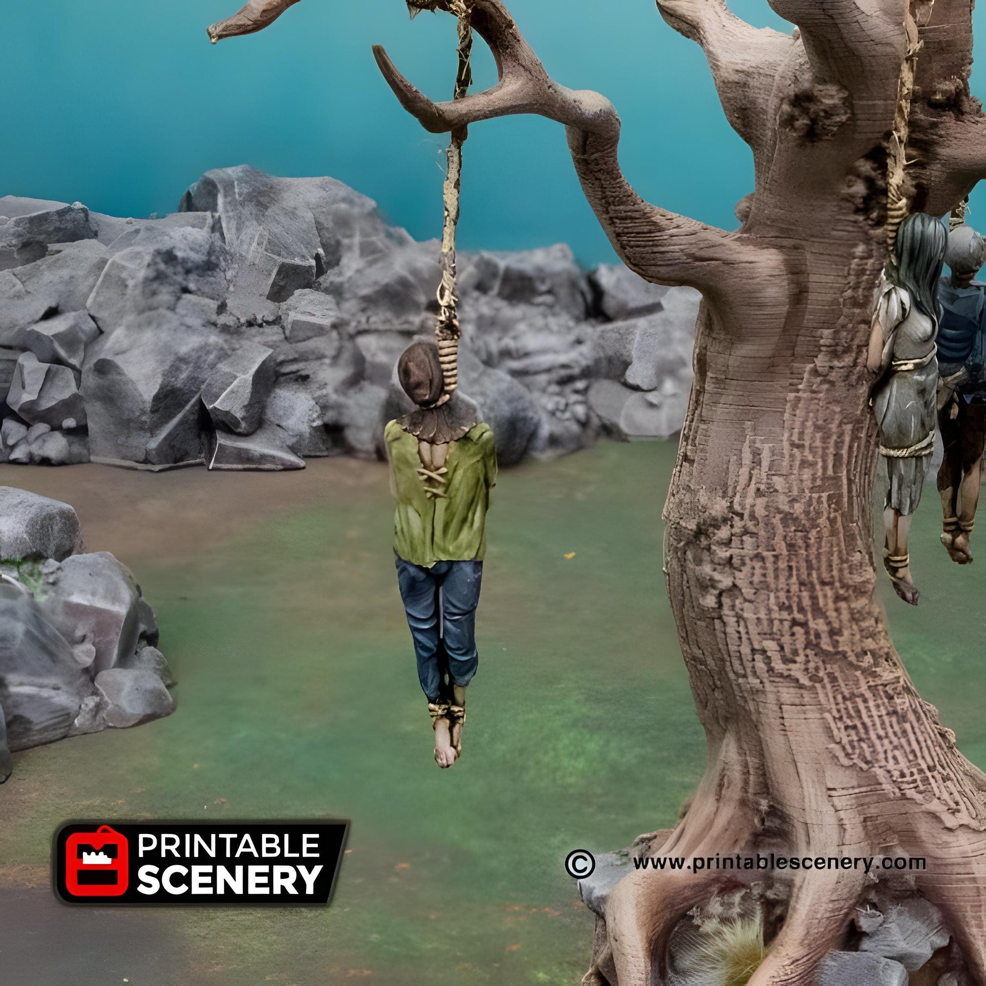 Hangman Tree. Shadowfey Wilds, 15mm, 28mm, 32mm - Printable Scenery | 28mm and 32mm | Wargaming | DnD | Tabletop Roleplaying