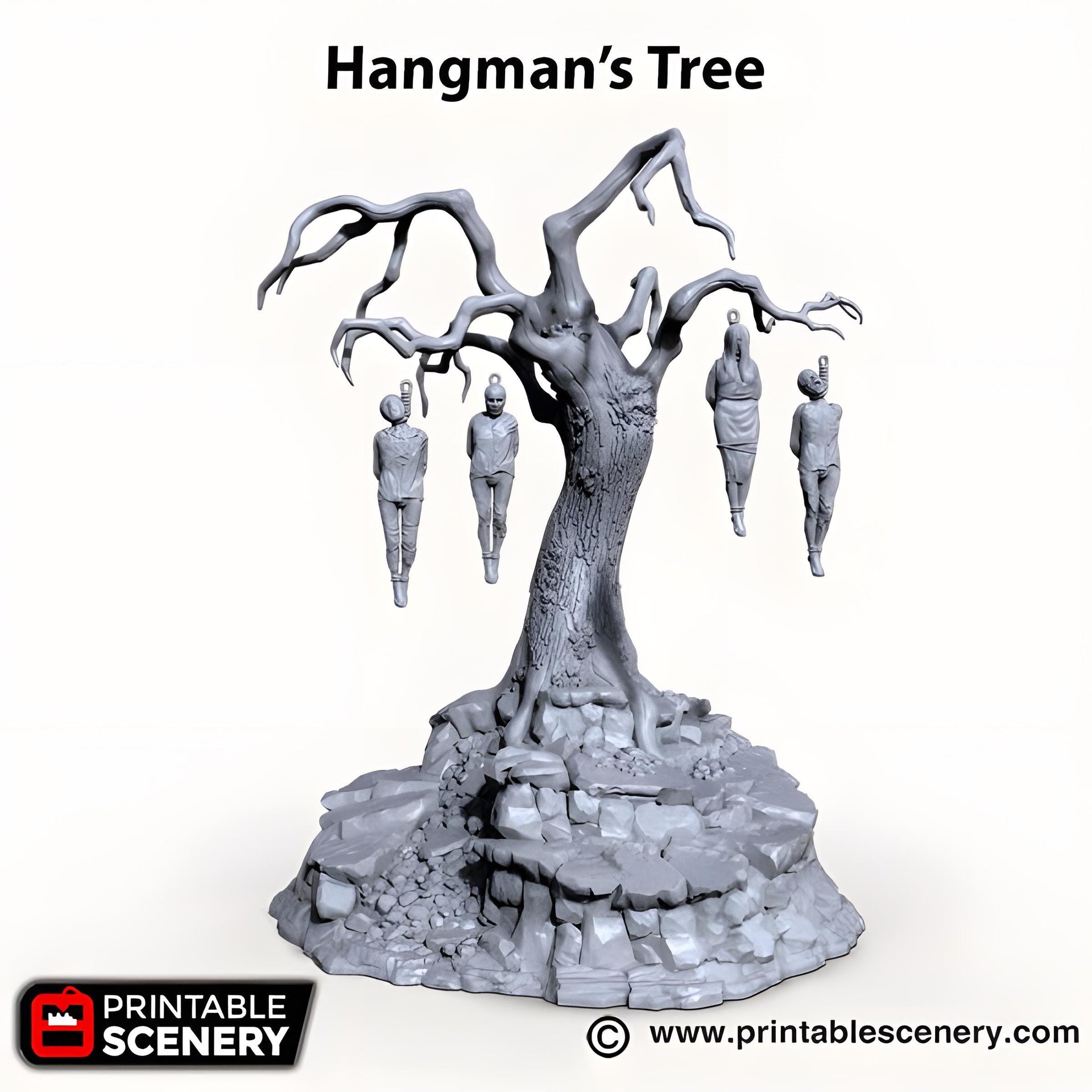 Hangman Tree. Shadowfey Wilds, 15mm, 28mm, 32mm - Printable Scenery | 28mm and 32mm | Wargaming | DnD | Tabletop Roleplaying