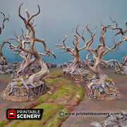 Gloomy Gully. Shadowfey Wilds, 15mm, 28mm, 32mm - Printable Scenery | 28mm and 32mm | Wargaming | DnD | Tabletop Roleplaying