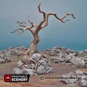 Contorted Trees. Shadowfey Wilds, 15mm, 28mm, 32mm - Printable Scenery | 28mm and 32mm | Wargaming | DnD | Tabletop Roleplaying