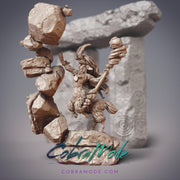 Totapari Mage Morukai, Goatfolk Geomancer - CobraMode | 28mm and 32mm | Wargaming | DnD | Tabletop Roleplaying