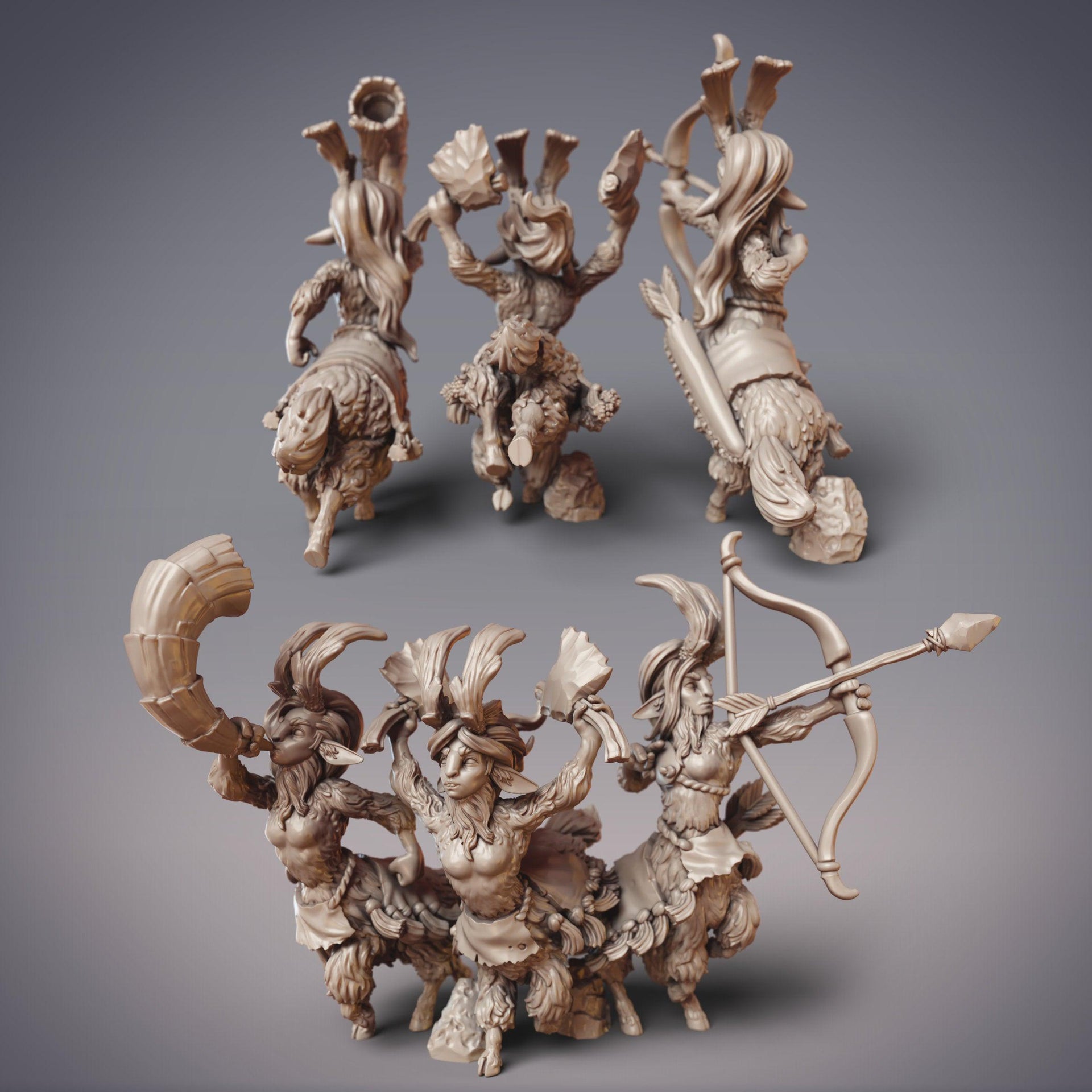 Totapari Outriders, Goat Centaur - CobraMode | 28mm and 32mm | Wargaming | DnD | Tabletop Roleplaying