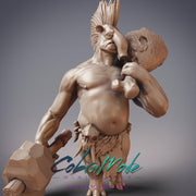 Gurakhun Warrior Duargen, Tapir Giant - CobraMode | 28mm and 32mm | Wargaming | DnD | Tabletop Roleplaying