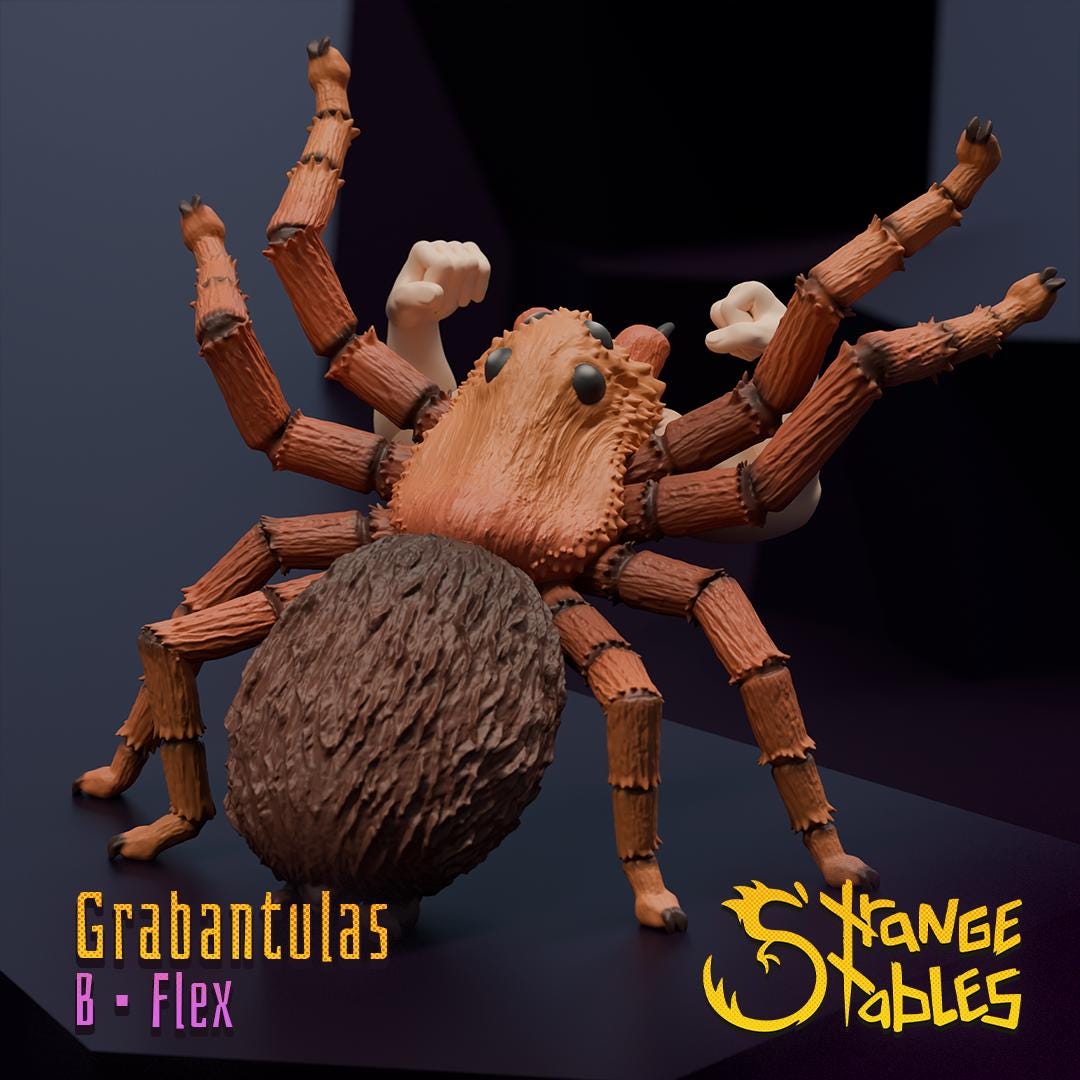 Grabantualas. Wrestle Spiders - Strange Stables | 28mm and 32mm | Wargaming | DnD | Tabletop Roleplaying