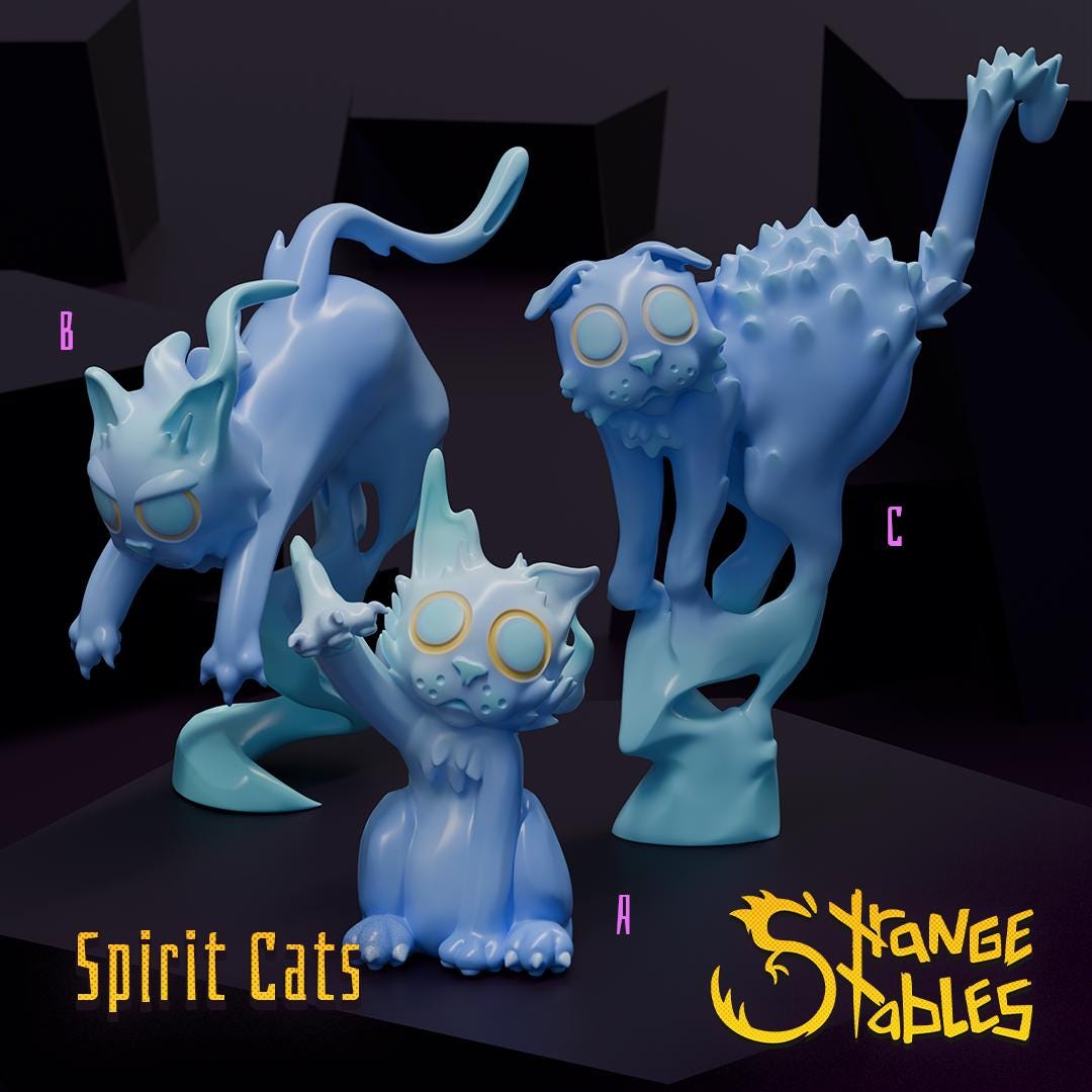 Spirit Cats - Strange Stables | 28mm and 32mm | Wargaming | DnD | Tabletop Roleplaying