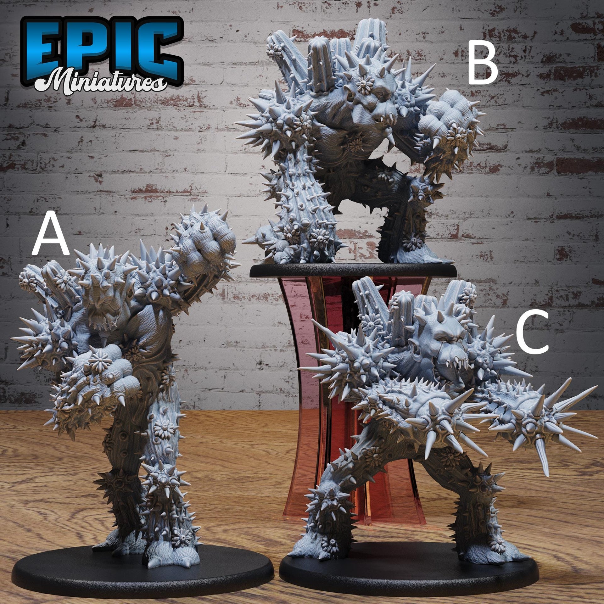 Cactus Golem - Epic Miniatures | Native Magic | 28mm and 32mm | Wargaming | DnD | Tabletop Roleplaying