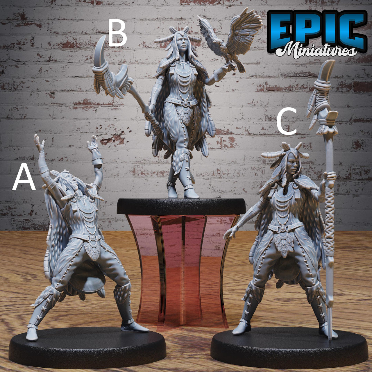 Raven Shaman - Epic Miniatures | Native Magic | 28mm and 32mm | Wargaming | DnD | Tabletop Roleplaying