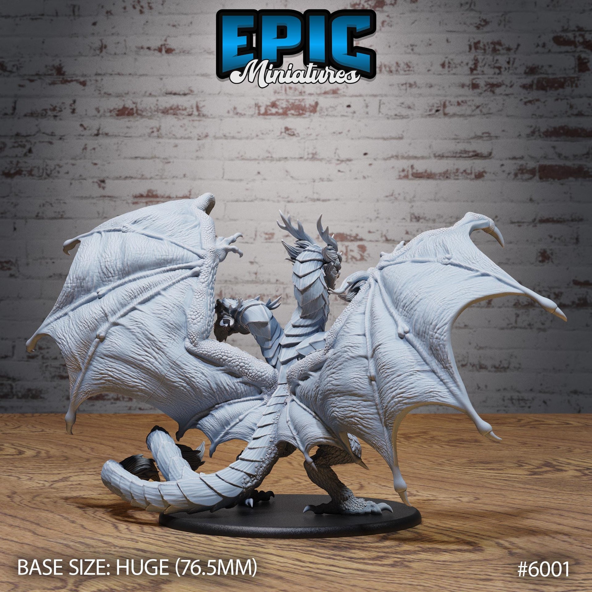 Trinity Horned Wyvern - Epic Miniatures | Native Magic | 28mm and 32mm | Wargaming | DnD | Tabletop Roleplaying