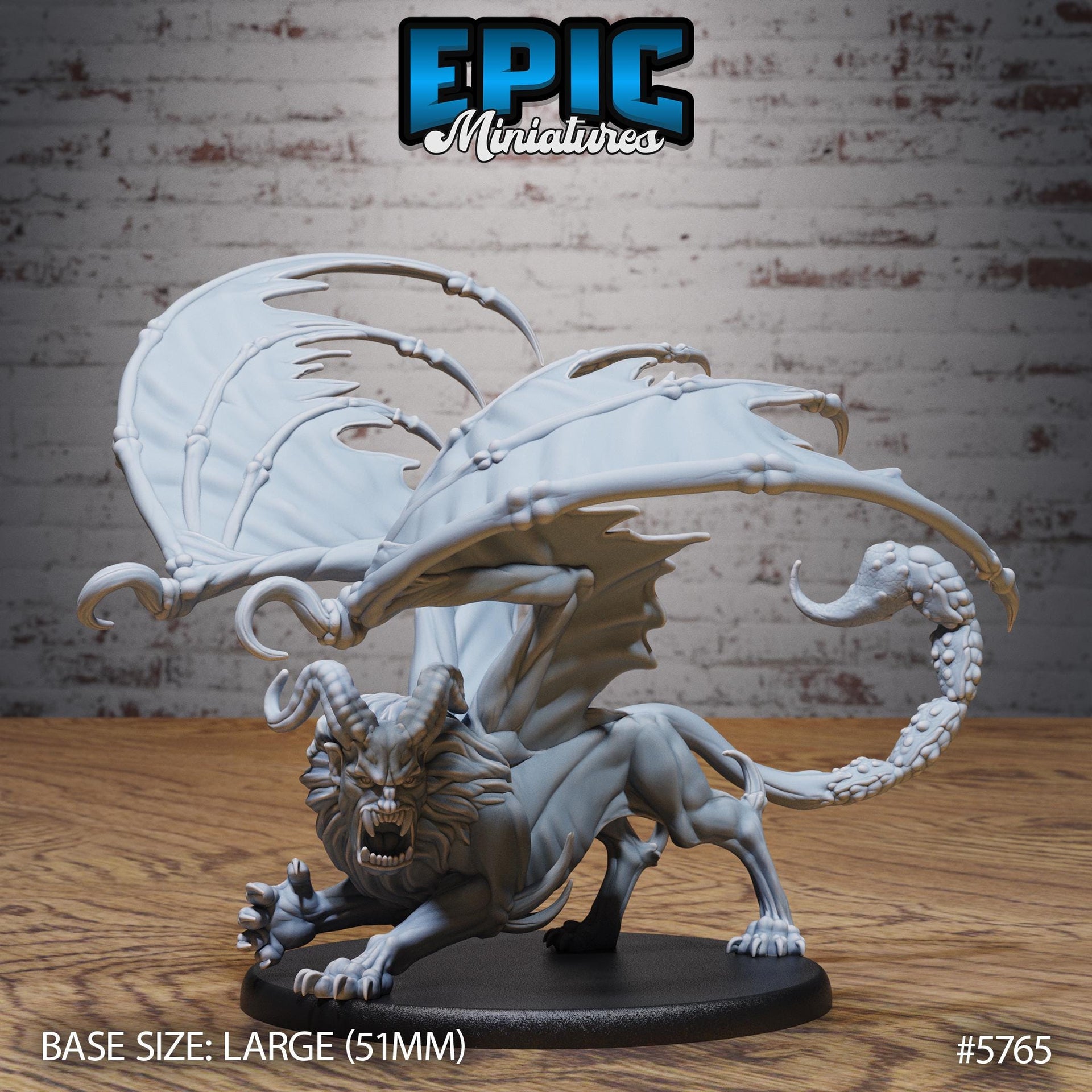 Manticore Classic - Epic Miniatures | Cultist Circle | 28mm and 32mm | Wargaming | DnD | Tabletop Roleplaying