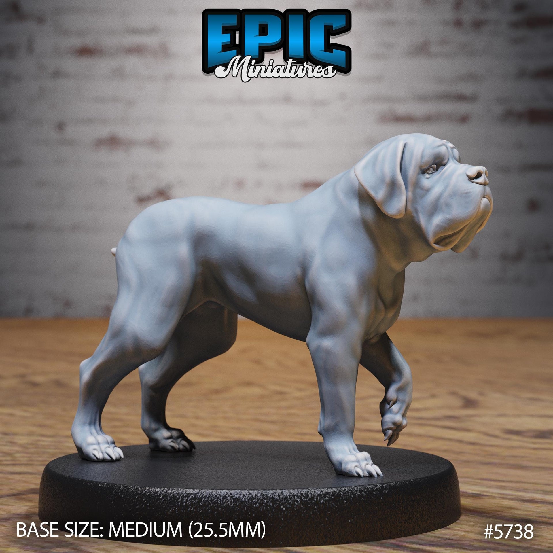 Mastiff War Dog - Epic Miniatures | Cultist Circle | 28mm and 32mm | Wargaming | DnD | Tabletop Roleplaying