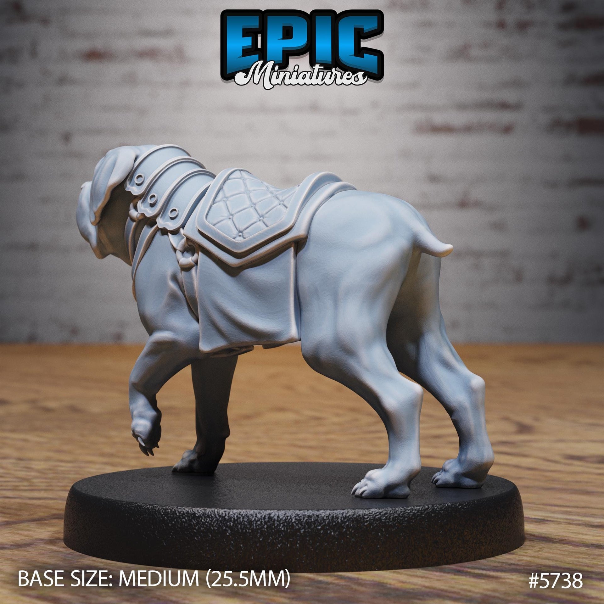 Mastiff War Dog - Epic Miniatures | Cultist Circle | 28mm and 32mm | Wargaming | DnD | Tabletop Roleplaying