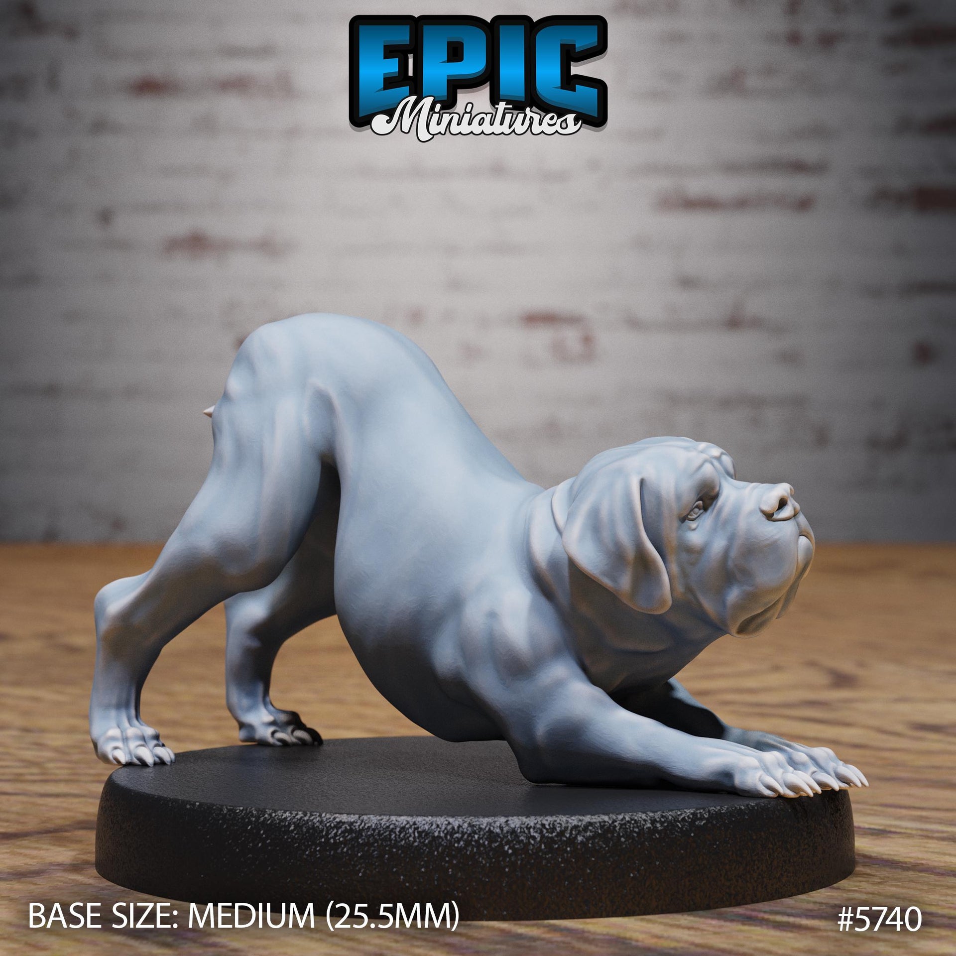 Mastiff War Dog - Epic Miniatures | Cultist Circle | 28mm and 32mm | Wargaming | DnD | Tabletop Roleplaying