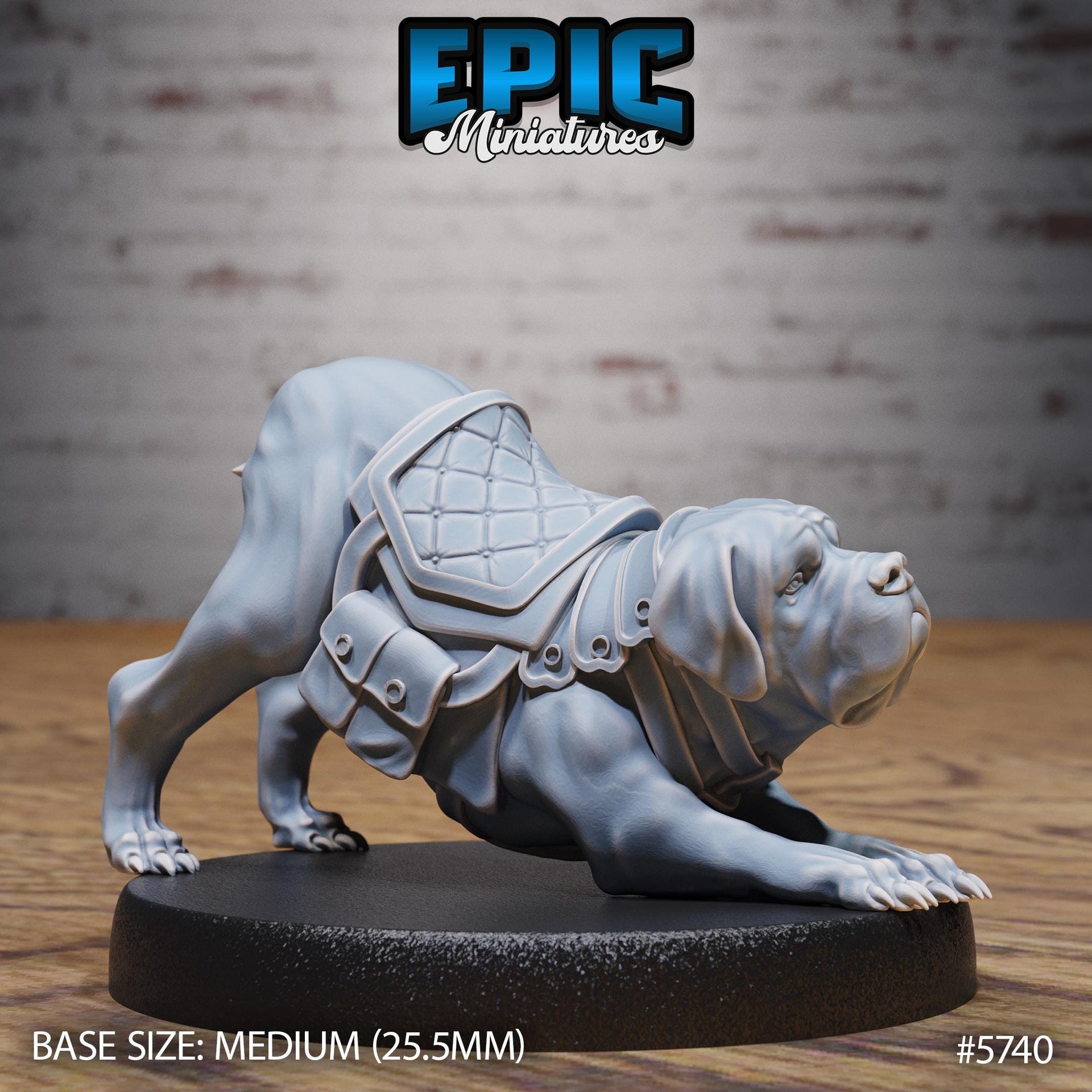 Mastiff War Dog - Epic Miniatures | Cultist Circle | 28mm and 32mm | Wargaming | DnD | Tabletop Roleplaying