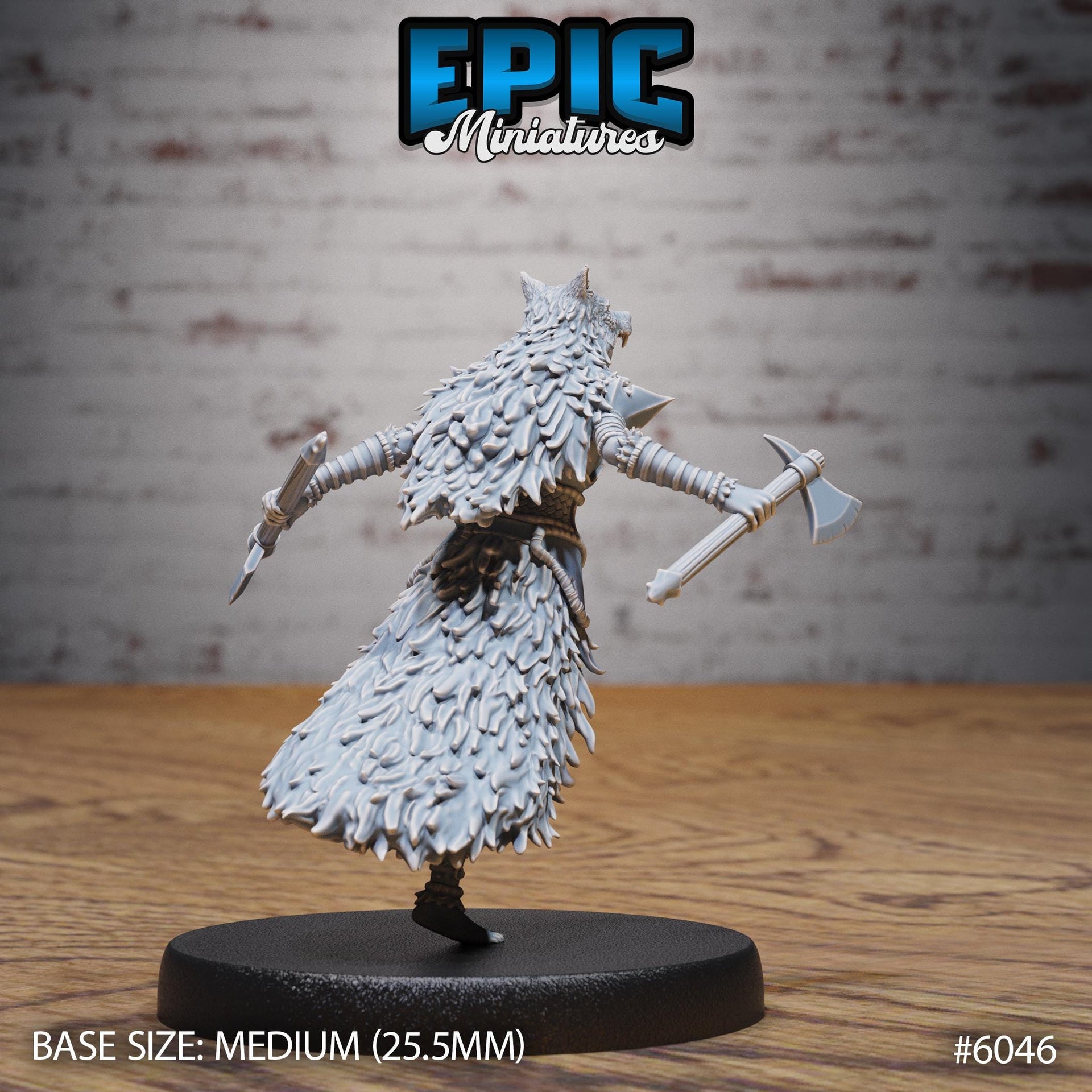 Wolf Spirit Huntress - Epic Miniatures | Native Magic | 28mm and 32mm | Wargaming | DnD | Tabletop Roleplaying