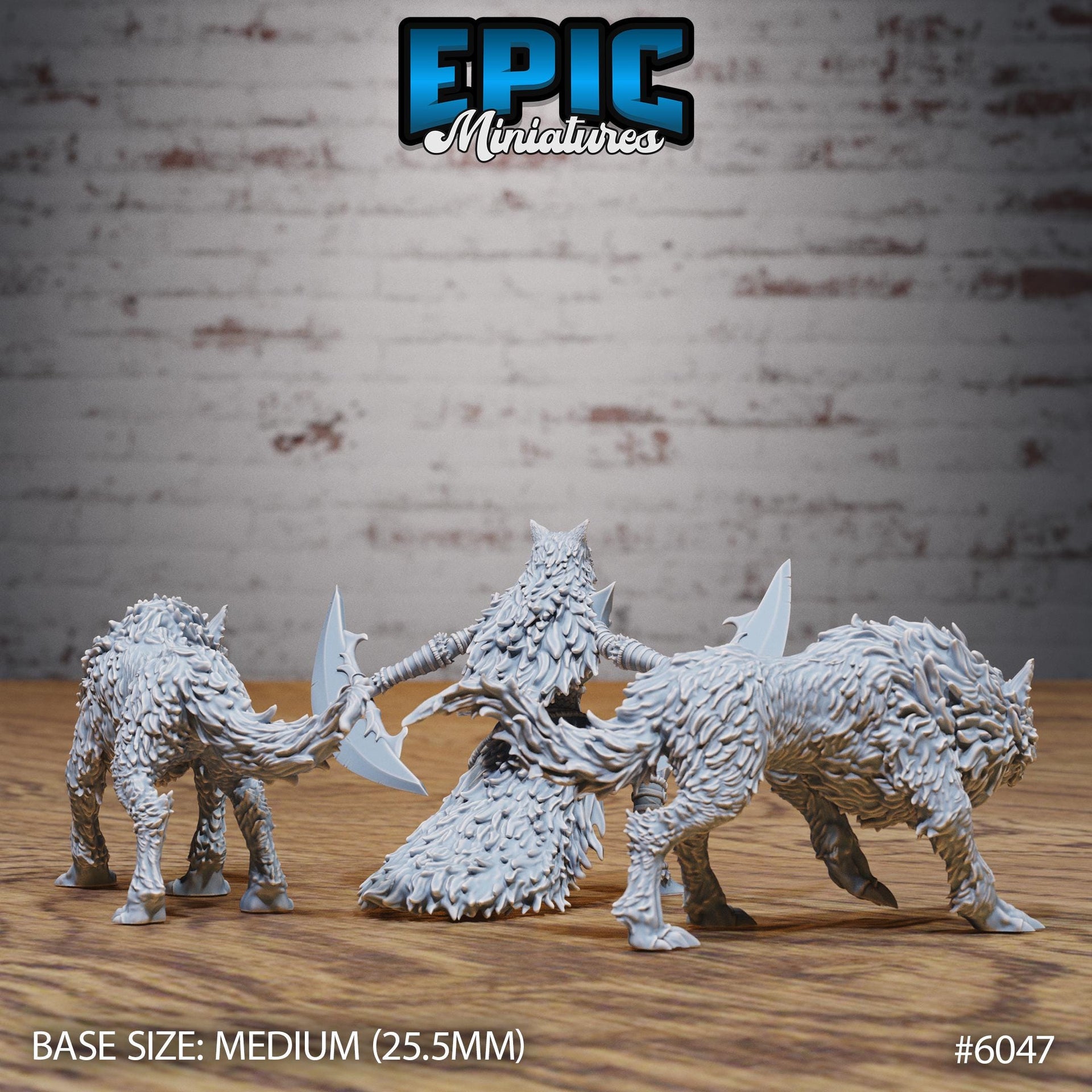 Wolf Spirit Huntress - Epic Miniatures | Native Magic | 28mm and 32mm | Wargaming | DnD | Tabletop Roleplaying