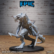 Lizard Folk Ettin - Epic Miniatures | Native Magic | 28mm and 32mm | Wargaming | DnD | Tabletop Roleplaying