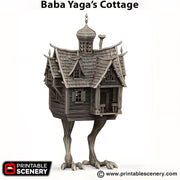 Baba Yagas Cottage. Shadowfey Wilds, 15mm, 28mm, 32mm - Printable Scenery | 28mm and 32mm | Wargaming | DnD | Tabletop Roleplaying
