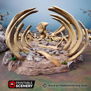 Dragons graveyard. Shadowfey Wilds, 15mm, 28mm, 32mm - Printable Scenery | 28mm and 32mm | Wargaming | DnD | Tabletop Roleplaying