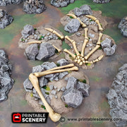 Dragons graveyard. Shadowfey Wilds, 15mm, 28mm, 32mm - Printable Scenery | 28mm and 32mm | Wargaming | DnD | Tabletop Roleplaying