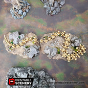 Dragons graveyard. Shadowfey Wilds, 15mm, 28mm, 32mm - Printable Scenery | 28mm and 32mm | Wargaming | DnD | Tabletop Roleplaying