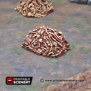 Corpse Piles. Shadowfey Wilds, 15mm, 28mm, 32mm - Printable Scenery | 28mm and 32mm | Wargaming | DnD | Tabletop Roleplaying