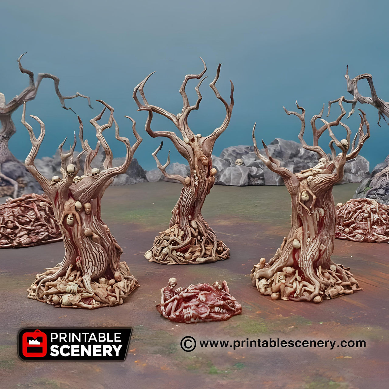 Blood Trees. Shadowfey Wilds, 15mm, 28mm, 32mm - Printable Scenery | 28mm and 32mm | Wargaming | DnD | Tabletop Roleplaying