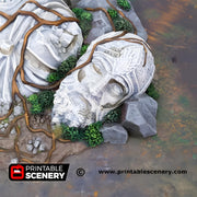 Giant Statue. Shadowfey Wilds, 15mm, 28mm, 32mm - Printable Scenery | 28mm and 32mm | Wargaming | DnD | Tabletop Roleplaying