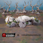 Giant Statue. Shadowfey Wilds, 15mm, 28mm, 32mm - Printable Scenery | 28mm and 32mm | Wargaming | DnD | Tabletop Roleplaying