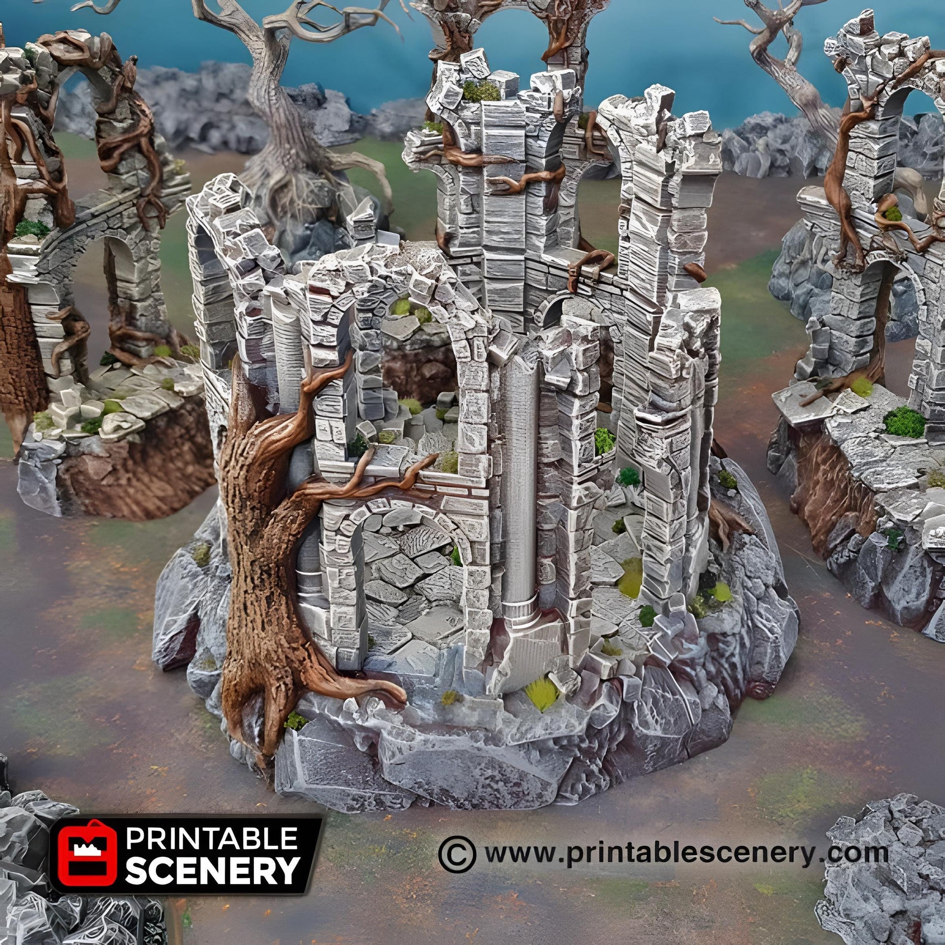 Court of the Shadowking. Shadowfey Wilds, 15mm, 28mm, 32mm - Printable Scenery | 28mm and 32mm | Wargaming | DnD | Tabletop Roleplaying